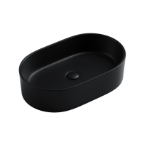 TISA, MATTE BLACK, LAVOAR OVAL, FARA ORIFICIU PENTRU BATERIE, FARA PREAPLIN, 56X35X14, CBA110MB